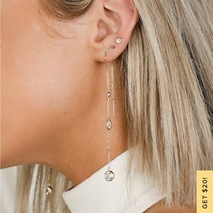 Gold dangle earrings